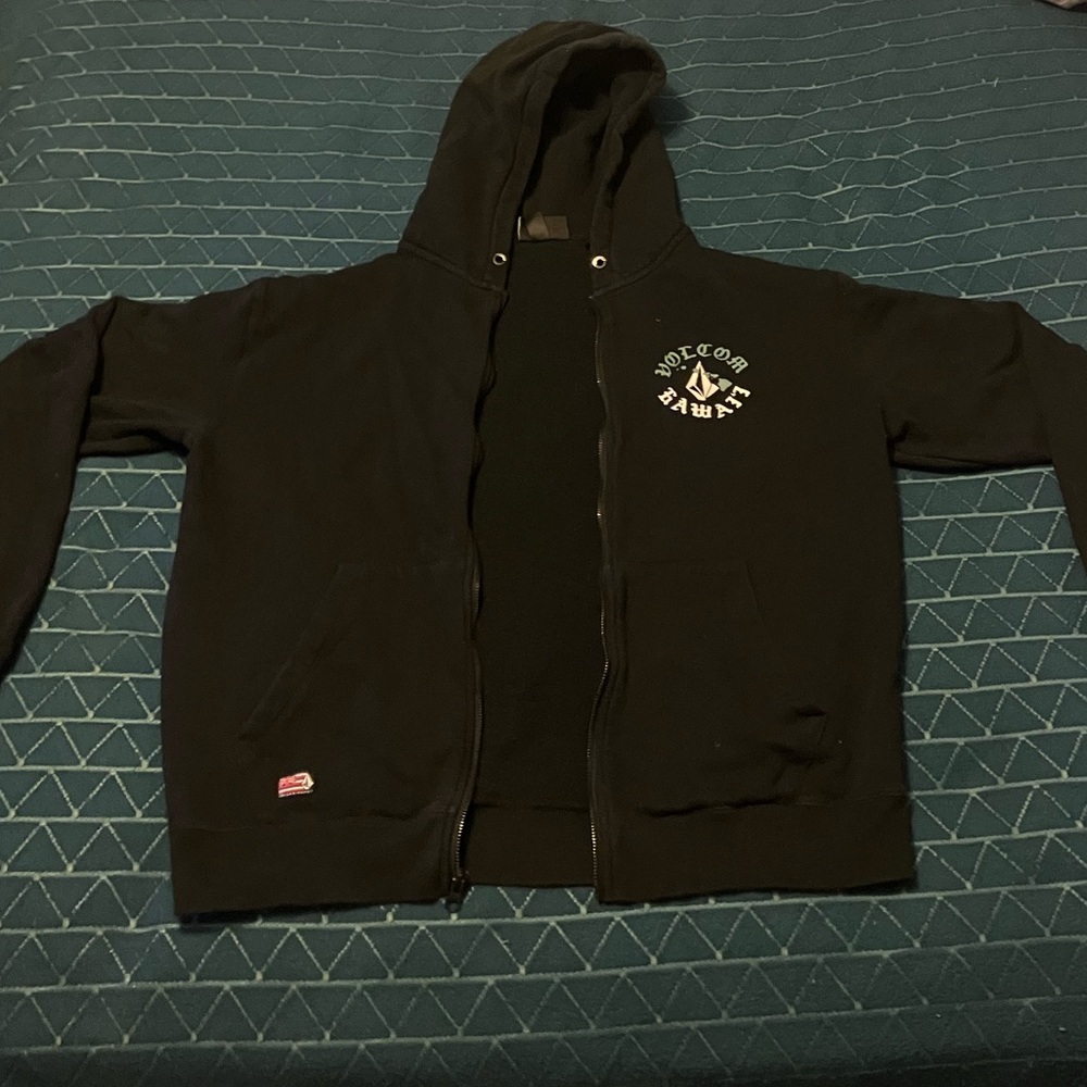 Volcom Large Front Zip Black Hoodie